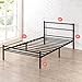 ZINUS 12 Inch Geraldine Metal Platform Bed Frame with Headboard and Footboard Steel Slat Support, No Box Spring Needed, Easy Assembly, Twin, Black