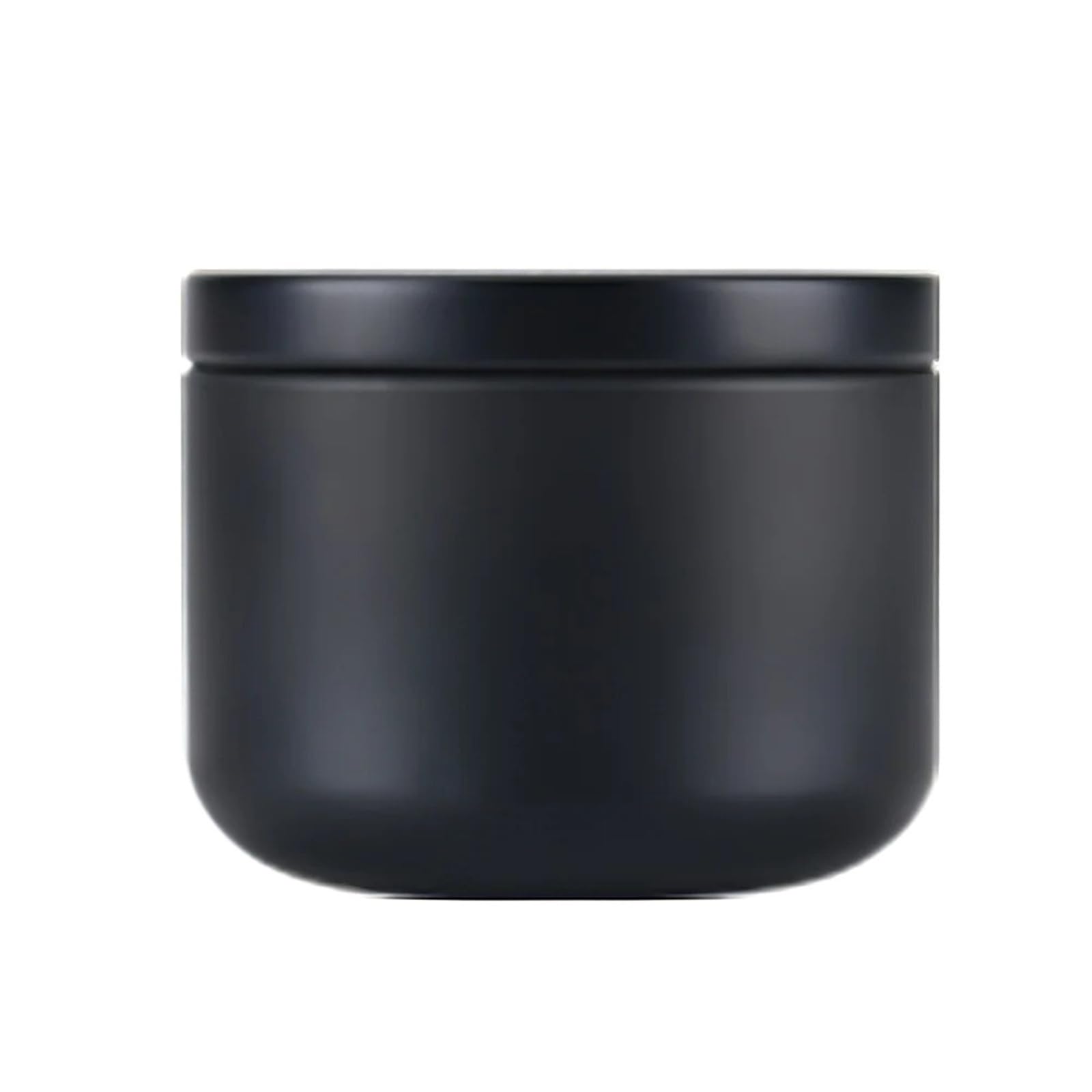 FDBTYJN Tea Caddy Travel Portable Flower Tea Packaging Sealed Cans Metal Trumpet Creative Black Small Tin Box(Black)