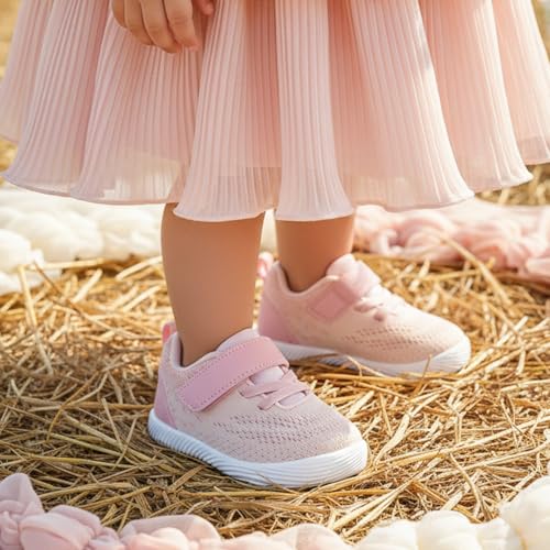 Image of MORENDL Toddler Sneakers Baby Boys & Girls Barefoot Shoes Lightweight Breathable Walking Running Tennis Athletic Sport Shoes
