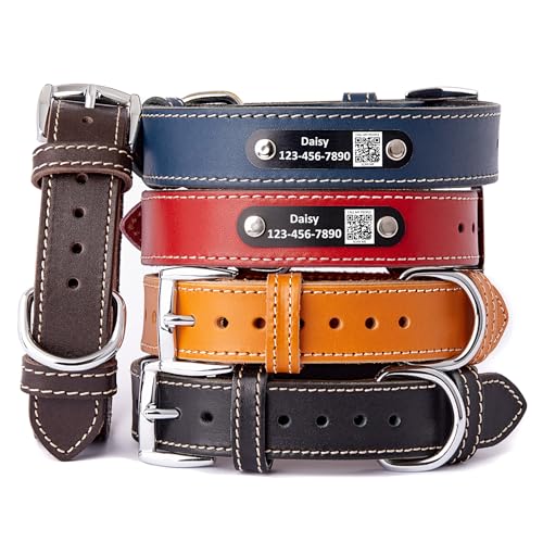 Genuine Cowhide Leather Dog Collar