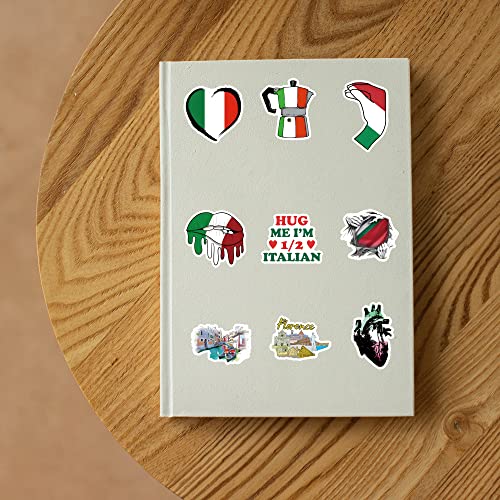 Pacote com 54 adesivos italianos, pôster de desenho animado de vinil de Halloween, decalques à prova