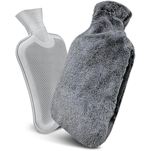 Wärmflasche Groß mit Luxus Bezug Cover