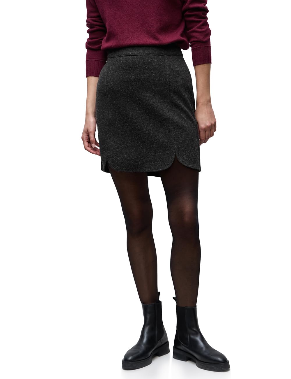 Damen Rock in Woll-Optik