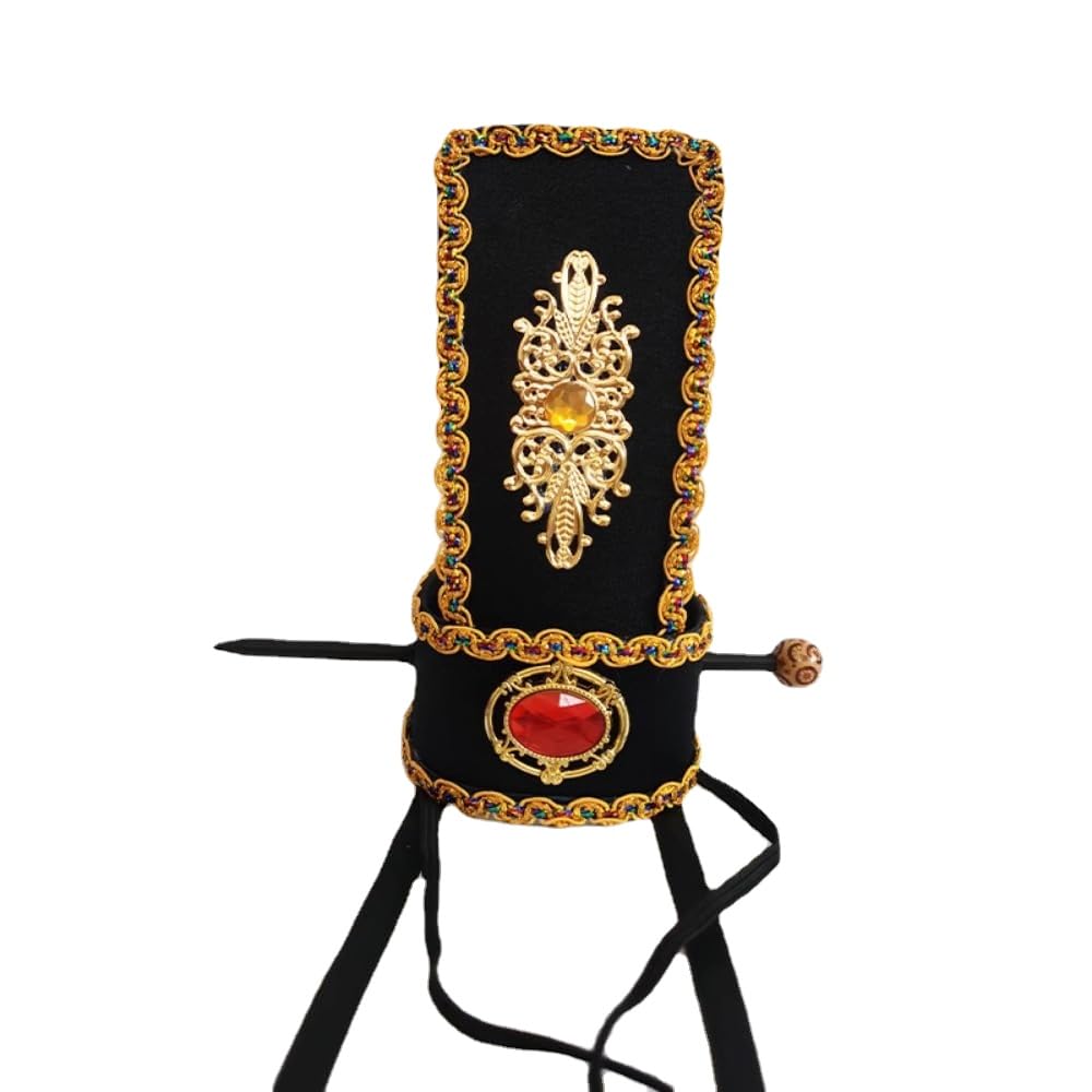 OXOLAMRIN Ancient Chinese Emperor hat， Hanfu Crown Hat Minister Hat Adult Hat Ancient Hairpin Headwear Black