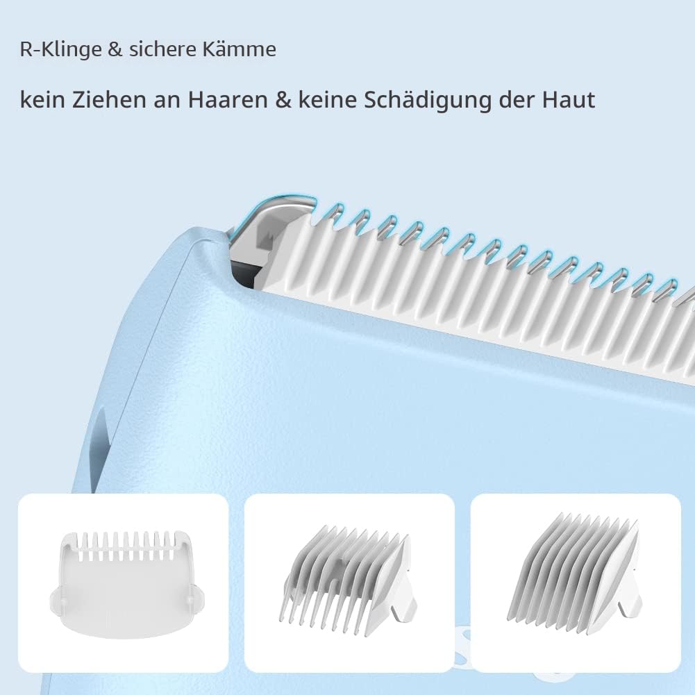 Baby Haarschneidemaschine Profi Leiser Haarschneider für Kinder und Kleinkinder, Wasserdicht & Wiederaufladbare Schnurlose Haarschneider mit LCD-Anzeige