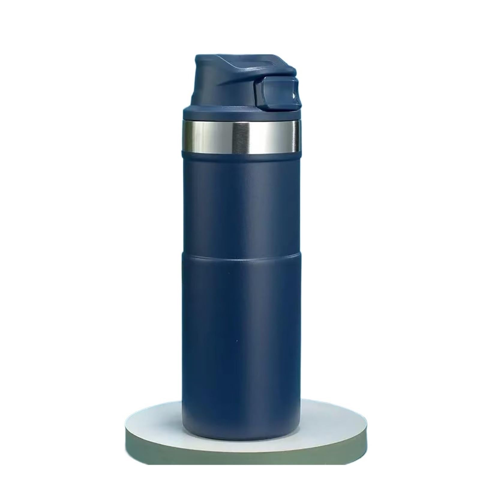 500ml Classic Trigger Action Travel Coffee Mug, 16OZ Double Wall Cup Insulated Sports Portable Bottle(Blue)
