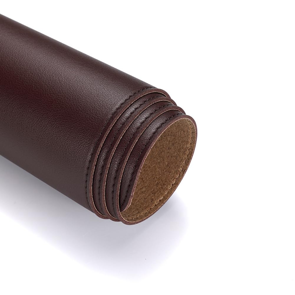 Tappetino per scrivania a doppia faccia, grande tappetino per mouse in pelle ecologica in poliuretano con sughero naturale, impermeabile, antiscivolo, per ufficio, casa, scuola (beige, 140 x 70 cm)