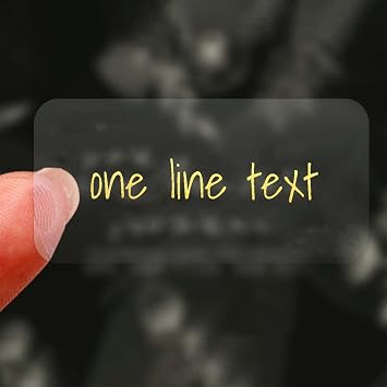 Personalized Gold Transparent Lipstick Stickers - Labels for Lips | Add Favorite Text - One Line Handwritten Font