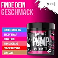 Warrior Pump Pre Workout ohne Koffein, Non-Stim – Bubblegum koffeinfrei, für Pump & Fokus, stimulanzienfrei, auch abends – Ansicht 8