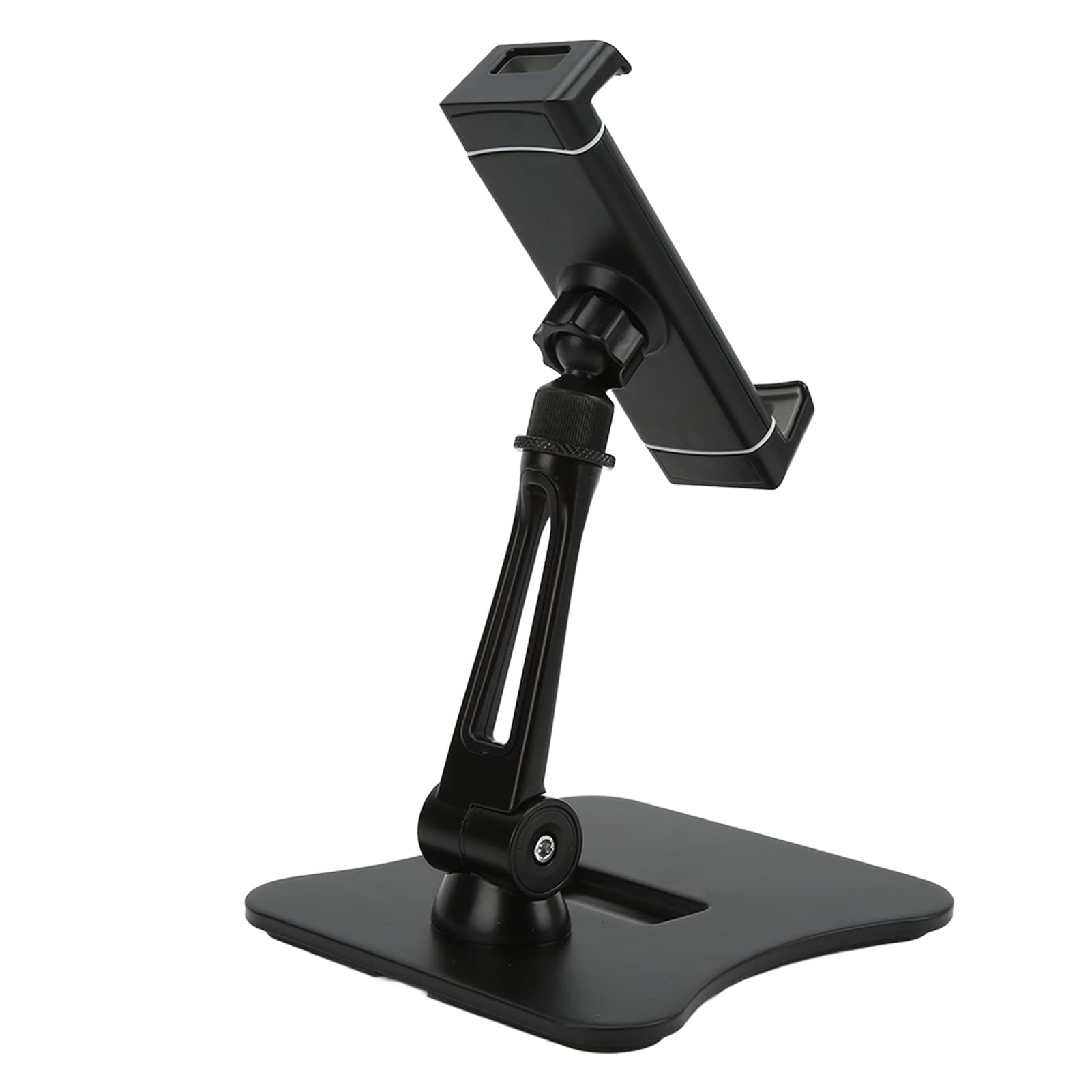 plplaaoo Supporto per tablet in alluminio pieghevole girevole a 360 gradi supporto da scrivania per tablet per telefono da cucina comodino tavolo da ufficio resistente clip universale
