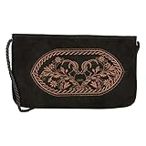 innen abgefüttert Alpenflüstern Clutch Trachtentasche Steinbock (schwarz) DTA070