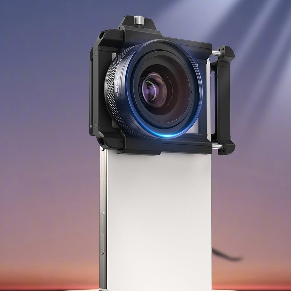 Obiettivo per fotocamera del telefono, teleobiettivo grandangolare 20x, set fisheye per iOS per Android, obiettivo professionale in vetro HD, con clip per cellulare da esterni