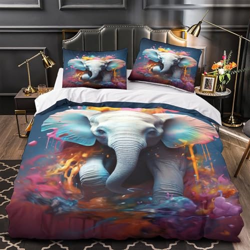 Housse de couette éléphant et fourmis super king lit 3 pièces - 4