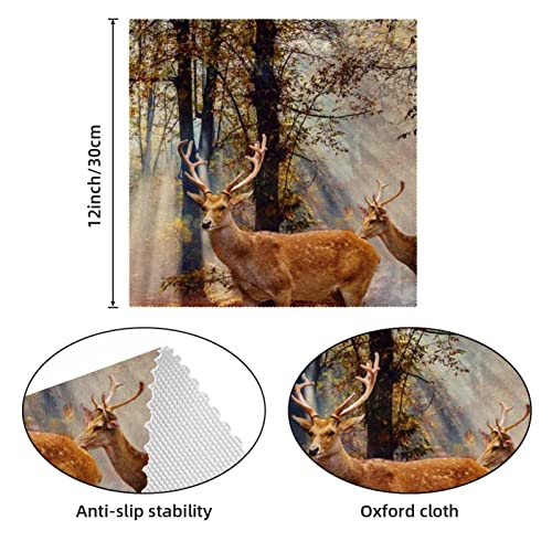 Set de table cerf forêt de qualité supérieure isolant thermique 4pcs - 4