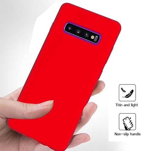 Miniatura 5 de Funda de goma para Samsung Galaxy S10 Plus, funda de silicona líquida para s10+ de doble capa híbrida de policarbonato duro de silicona suave, funda