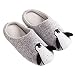 JadeRich Unisex Penguin Pattern Cozy Fleece Warm House Slippers