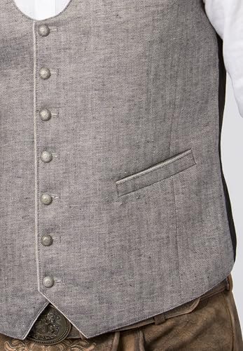Chaleco tradicional hombre Bennet Bergfeuer ajustable para trajes regionales cómodos 5
