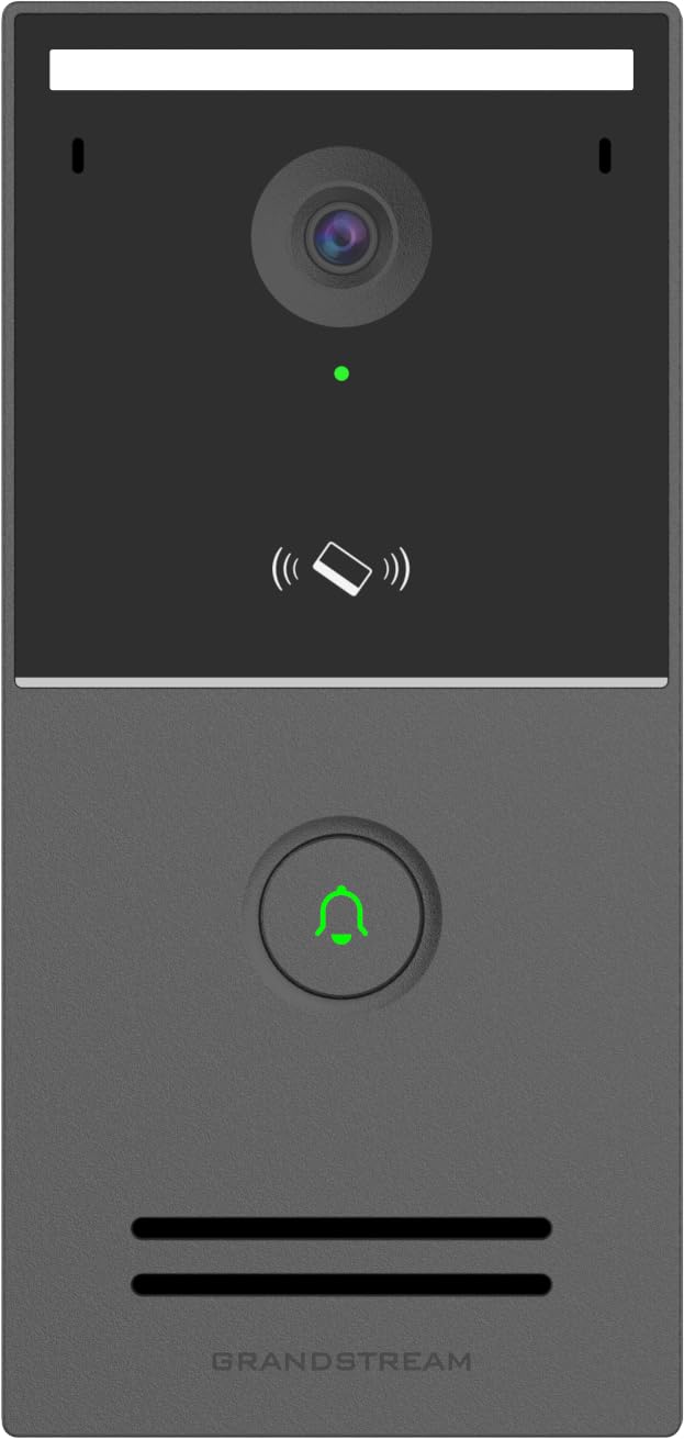 Grandstream GDS3727 IP Video Door Station | Outdoor Access Control, Video Intercom and Security Recording | Doorbell Key | Plastic Housing | Wi-Fi 6