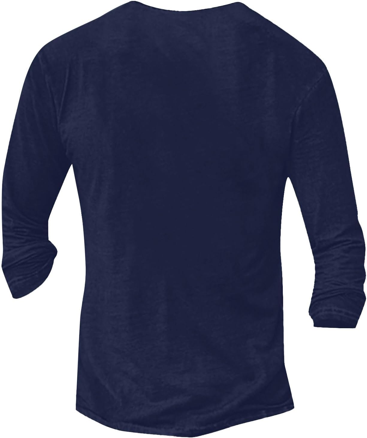 Men's Fashion Tees Shirts Casual Henley Shirt Long Sleeve Gym Workout Muscle Tee Shirts Pullover Top, M-5XL