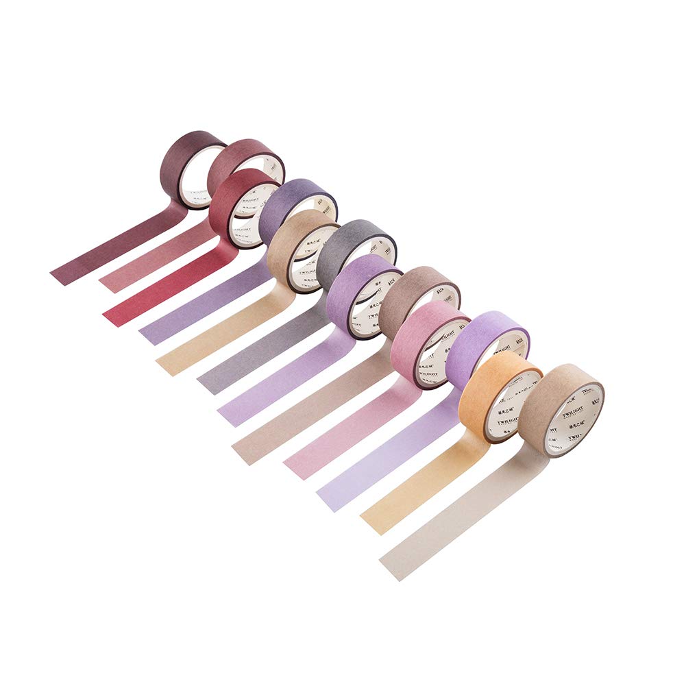 YUBBAEX Washi Tape Pastelowa taśma do scrapbookingu do bullet journal, DIY, rękodzieło, pakowania prezentów, scrapbookingu (Morandi 15 mm szerokości)