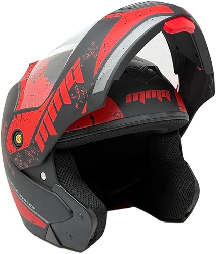 Miniatura 3 de MMG Casco modular de cara completa para motocicleta para adultos, visera abatible modelo 34