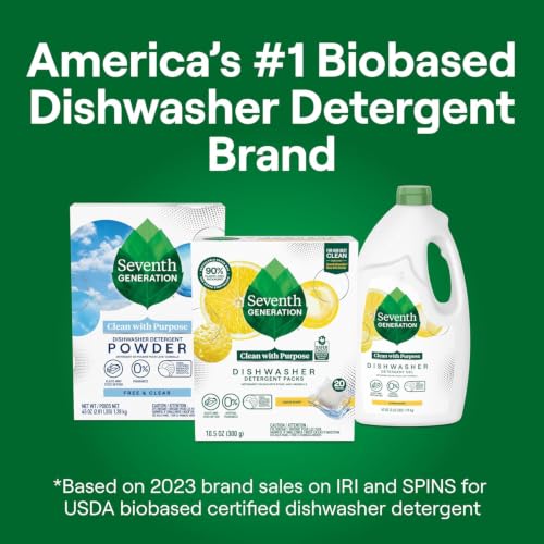 Seventh Generation Dishwasher Detergent Packs Lemon Scent 20 Count, 6-Pack - image 5