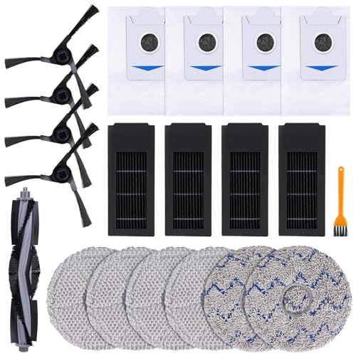 Image of Replacement Parts for ECOVACS DEEBOT X2 Omni / X2 / X2 Pro Robot Vacuum - Spare Accessories Kit - Include 1 Main Brush 4 Side Brushes 4 Filter 6 Mop Pads 4 Dust bag 1 Brush