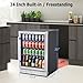 Kalamera 24 inch Beverage Refrigerator - 154 Cans Capacity Beverage Cooler- Fit Perfectly into 24