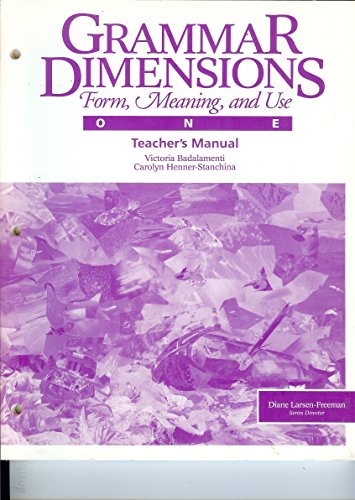 Grammar Dimensions: Book 1 : Form, Meaning, and... 0838441270 Book Cover