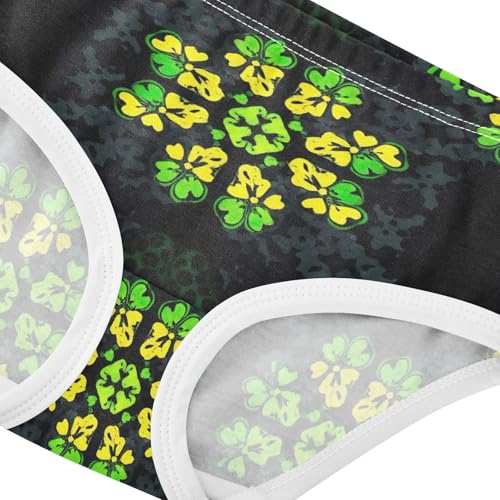 Pattern Girls Underwear Toddlers 2t Cotton Panties Little Girl Green Yellow Shamrock Black Underpants Briefs4