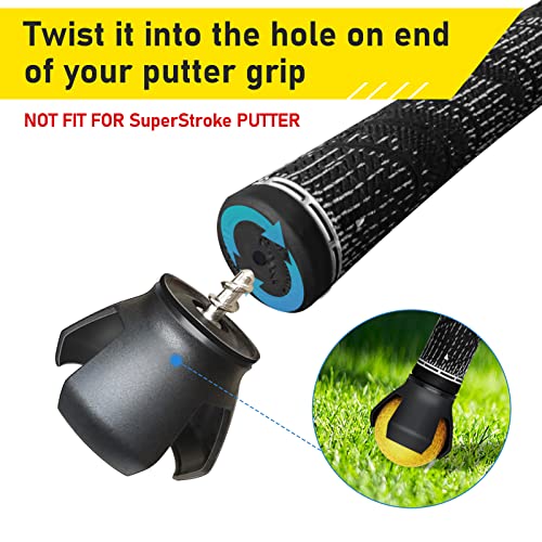 Golf Ball Retriever, 4 Pack Golf Ball Grabber Picker for End of Putter, Durable Golf Ball Retriever Pick Up Tool for Putter Grip - Image 3