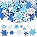 500 Pieces Glitter Snowflake Foam Stickers Mixed Sizes...