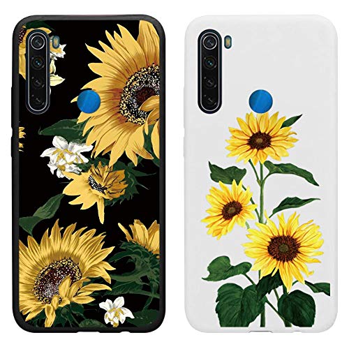 Yoedge Funda para Xiaomi Redmi Note 8 [2 Unidades], Silicona Mate Ultra Thin TPU Cubierta Transparente Movil Carcasa Antigolpes Delgado Protector...