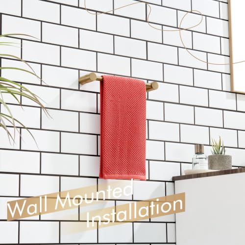 Image of KOKOSIRI Bathroom Towel Holder 12-Inch Hand Towel Bars Wall Mounted Bathroom Hardware Accessories Champagne Bronze Stainless Steel, B4007CPG-L12