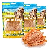 BPS Trockenfleisch für Hunde und Katzen, 100 % reines Fleisch, gefriergetrocknet, proteinreich, fettarm, ohne Zusatzstoffe, gesunde Snacks für Haustiere (3 Stück, getrocknetes Hühnchen), BPS-5225 x 3