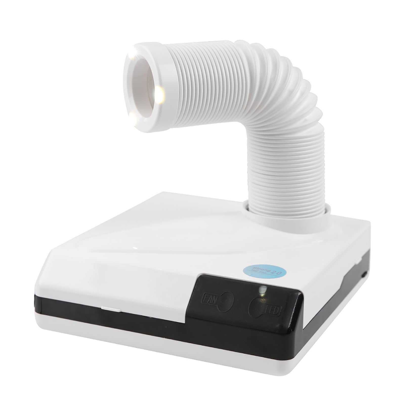 Nagel Staubsauger, 60W 2 IN 1 Salon Saug Staubsammler Maschine Mit LED Licht Starker Power Nail Art Staubsauger Maniküre Staubsauger Maschine, Weiß