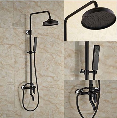 Set robinet de douche pluie Gowe 20,3 cm et mitigeur avec bec de baignoire
