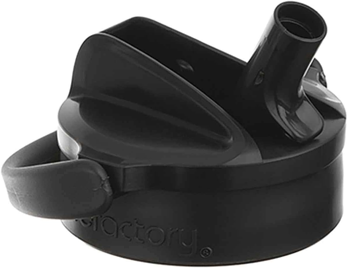 Lifefactory BPA-Free Pivot Straw Cap for 12-Ounce, 16-Ounce, and 22-Ounce Glass Bottles, Onyx (LF500004C6)