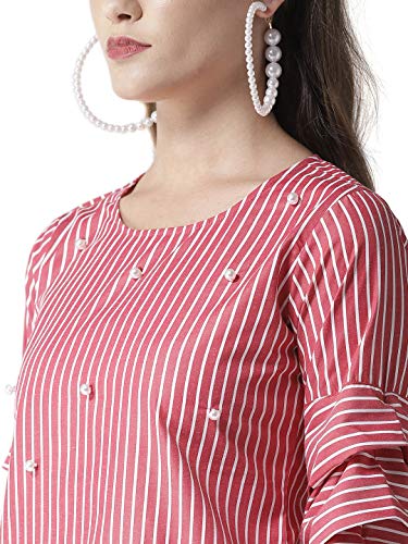 Image of Style Quotient Women Stripe Polycotton smart Casual top