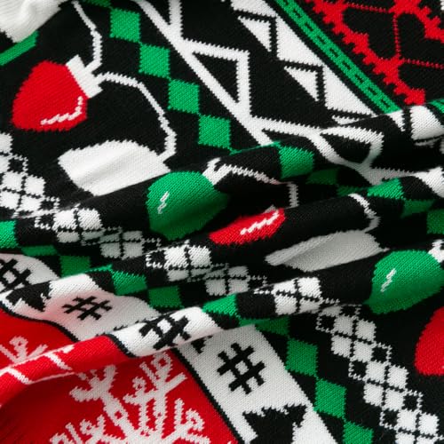 Image of Ugly Christmas Sweater Kids Girls Boys Reindeer Snowflake Knitted Xmas Holiday Pullover Sweater 2-9 Years Old