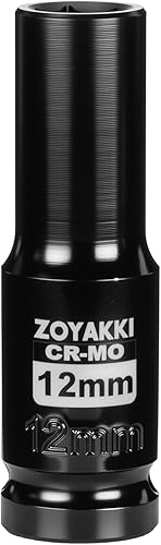 Miniatura 13 de Juego de llaves de vaso de impacto profundo de 1/2" x 21 mm de 6 PT, CR-MO, Juego de llaves de tuerca de eje de 1/2 pulgada de 6 puntos para fácil