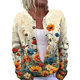 🌹Confort et Adaptabilité Saisonnière: Fabriqué en tricot doux et respirant, ce cardigan offre un confort maximal. Il peut servir de gilet chaud femme en hiver, de cardigan femme été par temps doux ou de veste automne femme pour une transition stylée