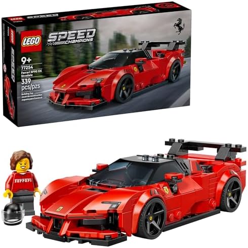 LEGO Speed Champions Ferrari SF90 XX Stradale Sports Car Building Toy for Kids - Building Set W/Ferarri Driver Minifigure for Boys & Girls, Ages 9+ - Gift Idea for Birthdays - 77254