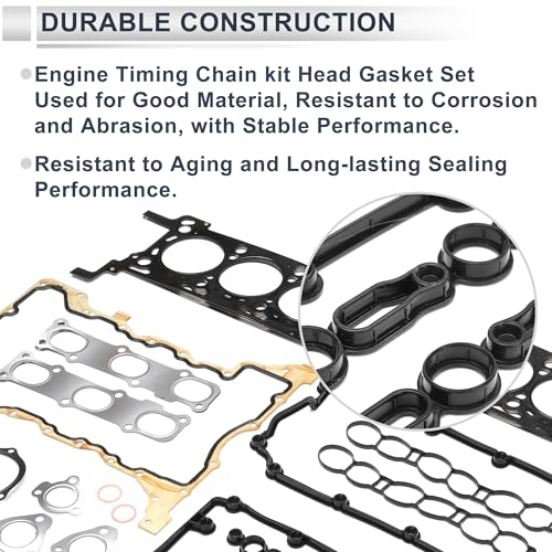 Image of Cylinder Head Gasket Set for Jeep Grand Cherokee 3.0L 2014-2019 Engine Intake Exhaust Valve Cover Gaskets No.68147399AA 1 Set