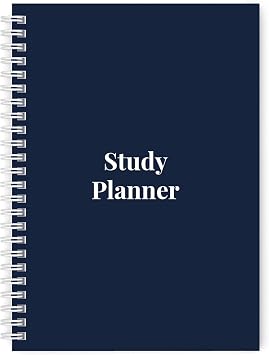Study Planner   A5 size with sturdy 450gsm card covers & quality 100gsm paper   Double Strength White Wire - Perfect Academic Planner for Students of all ages Daily Format - 100 days of study