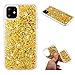 Produktbild Shinyzone Hülle Kompatibel mit iPhone 11 Pro Max 6.5 Zoll, Bling Glitzer Gold Pailletten Design,Handyhülle Ultra Dünn Weich Transparent Silikon TPU Bumper Kratzfest Schutzhülle