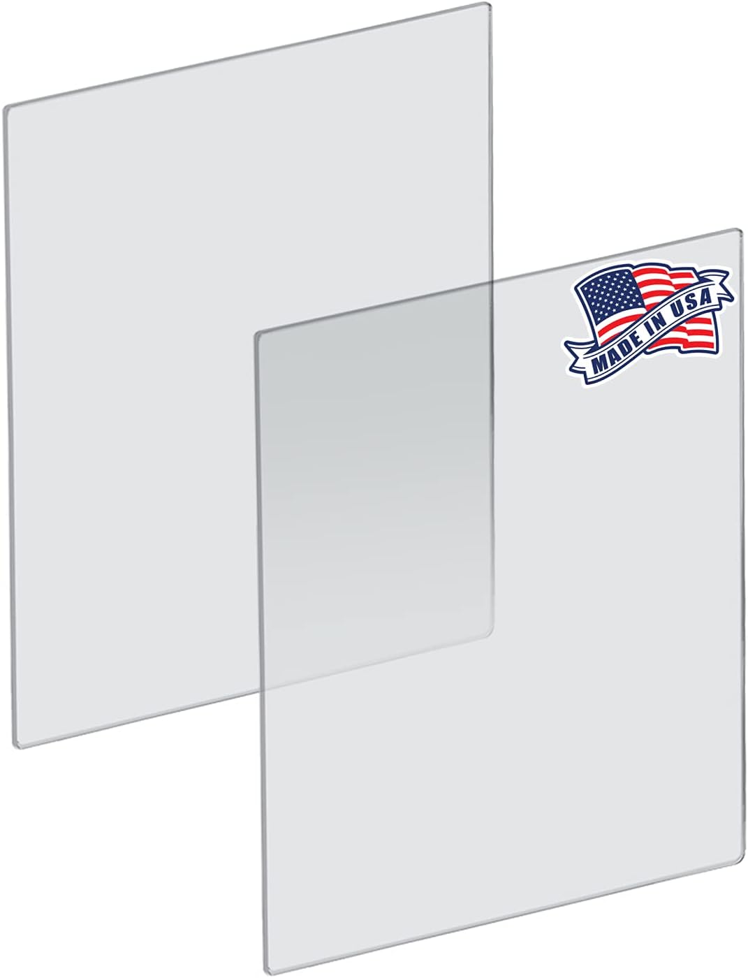 Azar Displays 179620 Clear Acrylic Plexiglass Sheet Cut to Size, Quality 3/16" Thick Acrylic, Transparent Plastic Board, Size: 20" x 20" Perspex Plastic Panel, Multi-Purpose projects, Crafts, 2-Pack