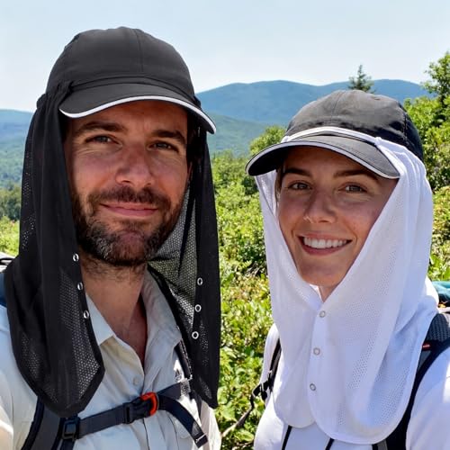Image of Geyoga 3Pcs UV Sun Protection Neck Drape | Adjustable Neck Shade, Mesh Neck Sun Protection, Breathable Sun Protector, Hat Drape for Fishing, Hiking and Outdoor Work