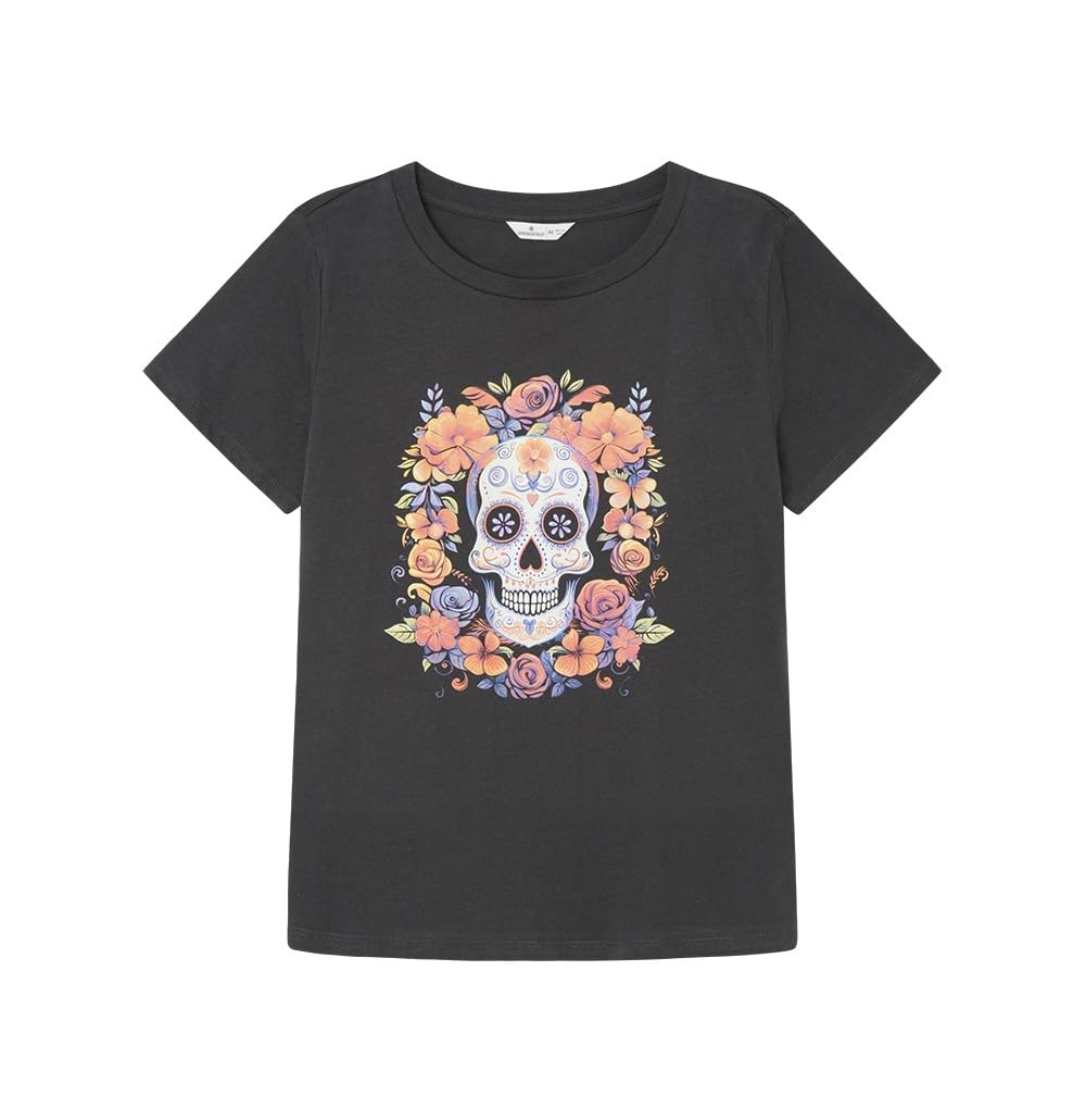 SPRINGFIELD Women's T-Shirt, Dark Grey, M