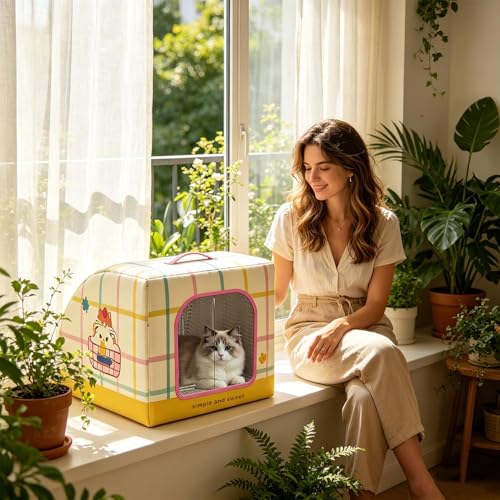 Maison pour chat d'intérieur et extérieur idéale pour le salon, balcon ou jardin